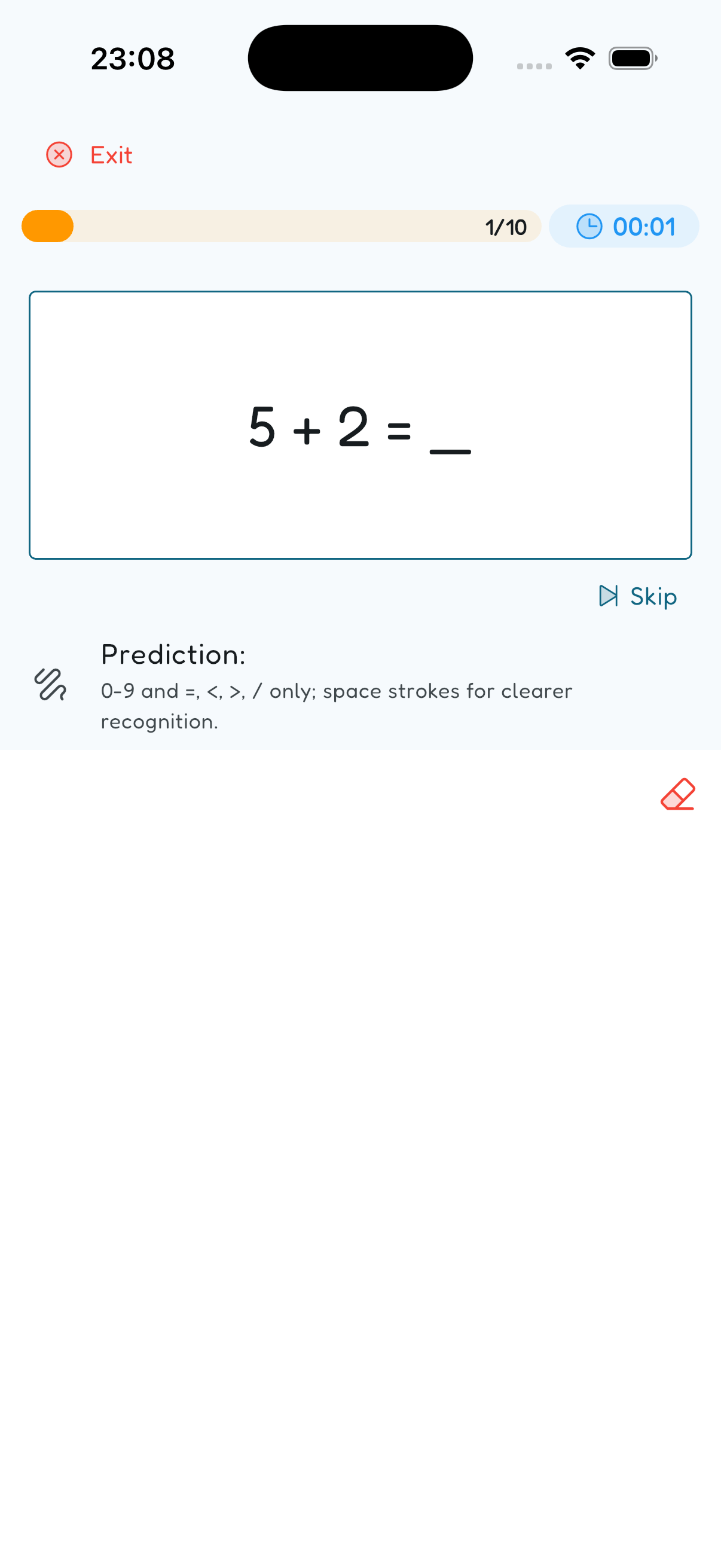 Learn Math: Write answers the familiar way