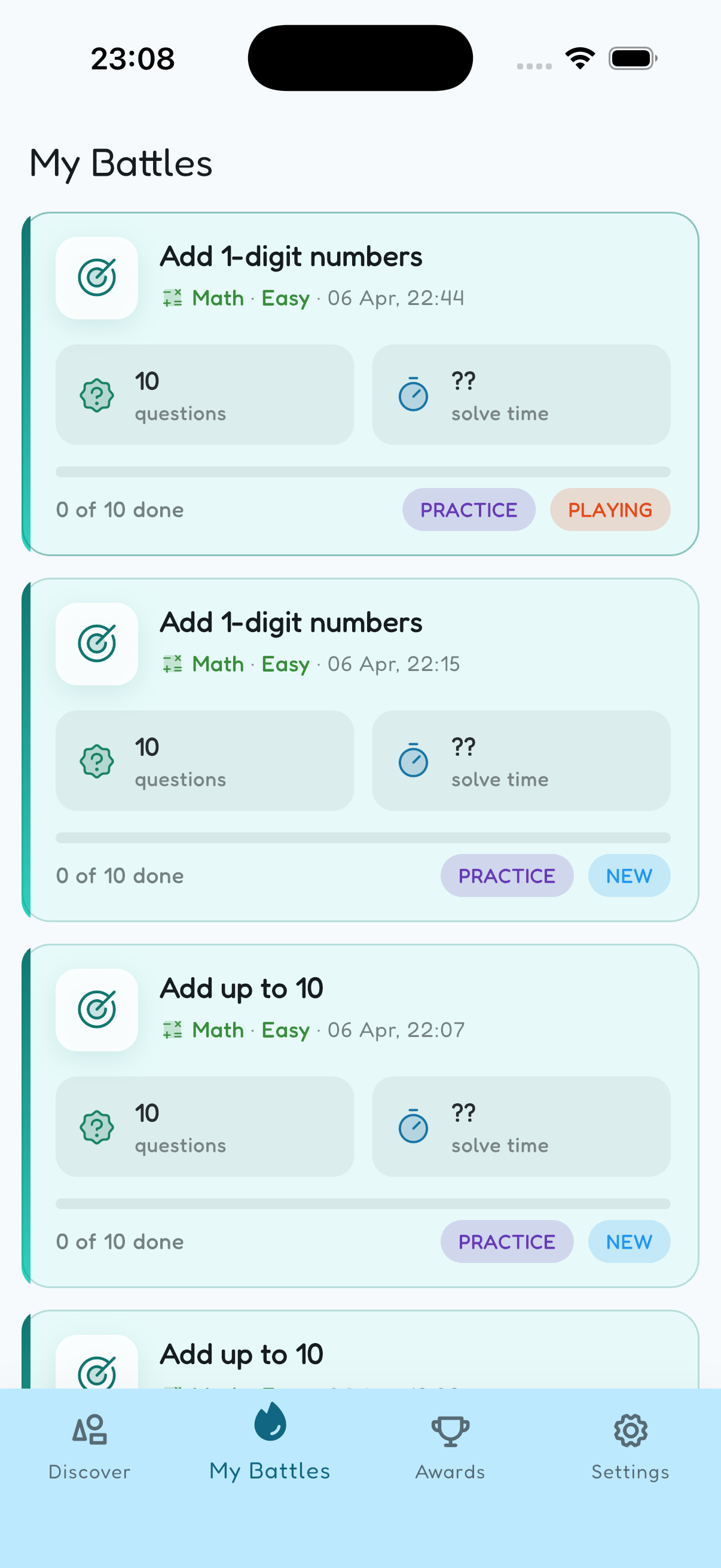 Learn Math app screenshot